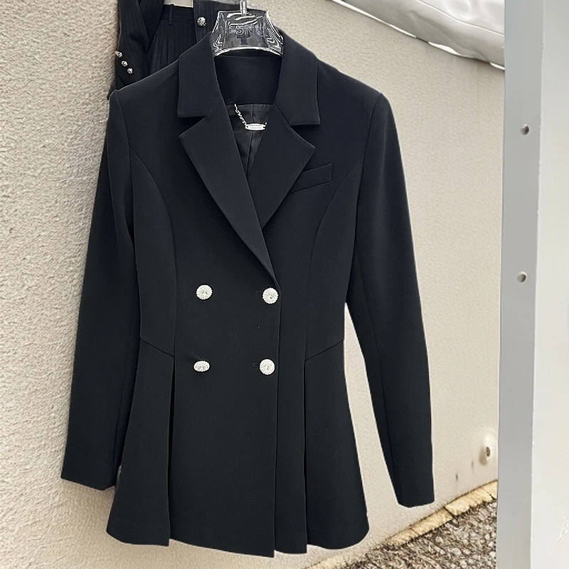 SR欧货春秋装<百褶短款西装外套>收身显瘦气质外套