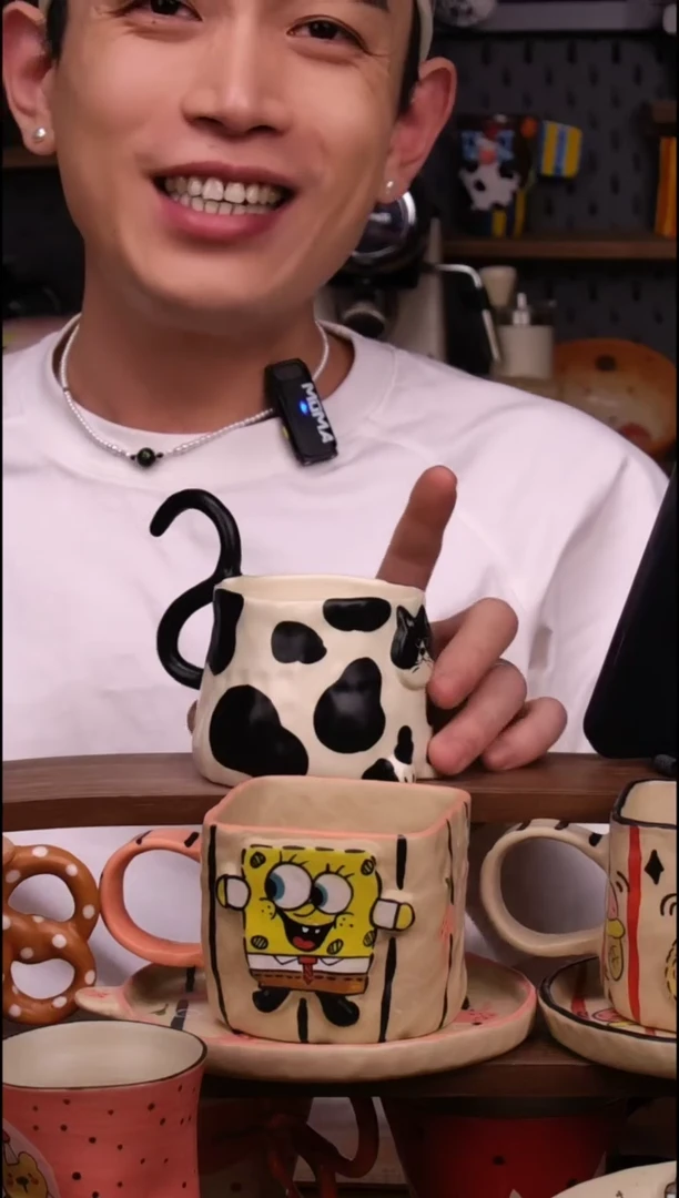 杯子景德镇可爱设计师款陶瓷
