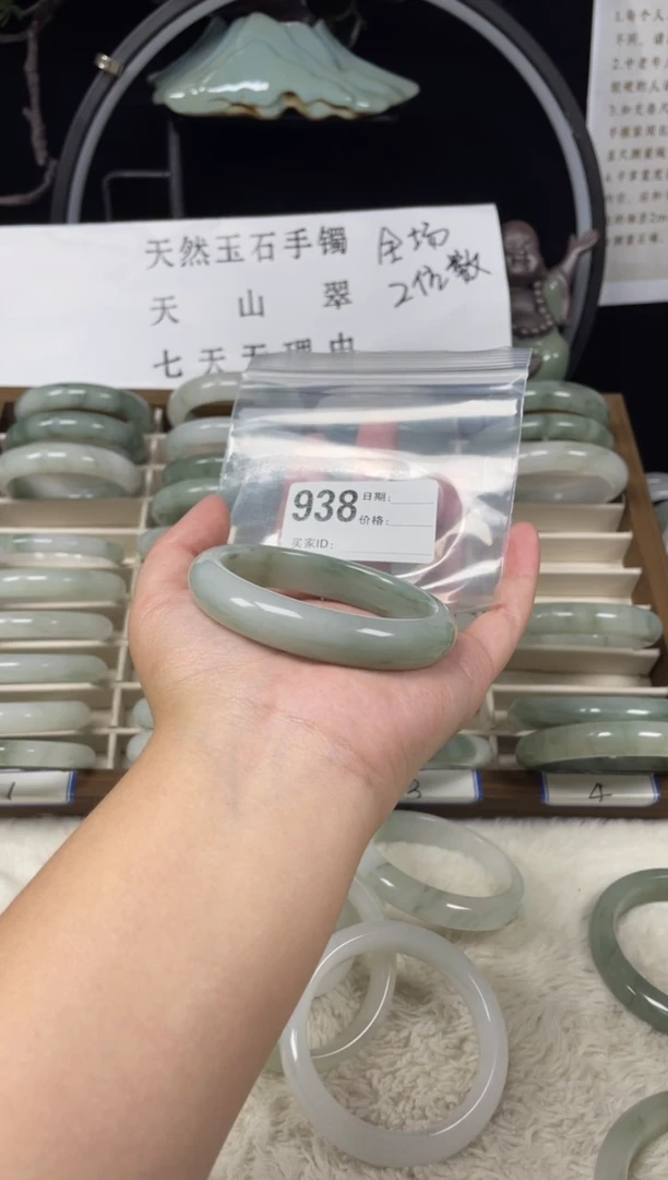 未镶嵌手镯石英质玉（天山翠）938