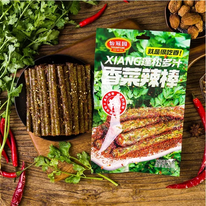 怡冠园香菜辣棒辣丝香辣解馋辣条零食组合宿舍校园麻辣面筋小吃