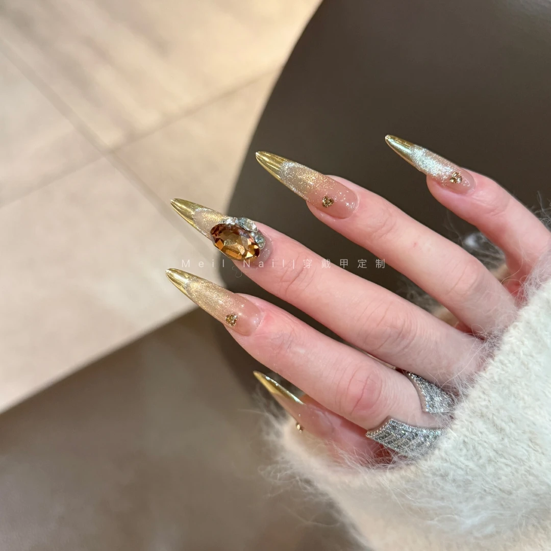 「24K」MeiL |31 加长尖圆 纯手工穿戴甲 /可拆卸