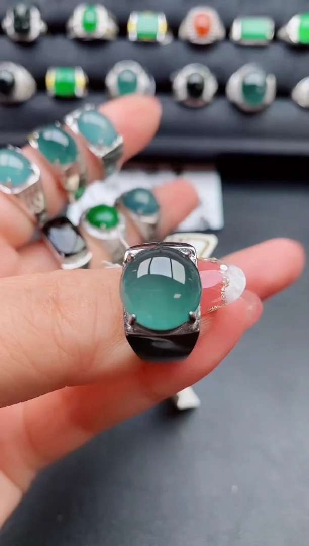 【闪购商品】翡翠戒指银S925镶嵌11111111