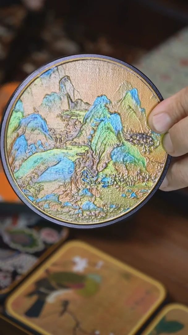 壹藏贰宝千里江山杯垫一片