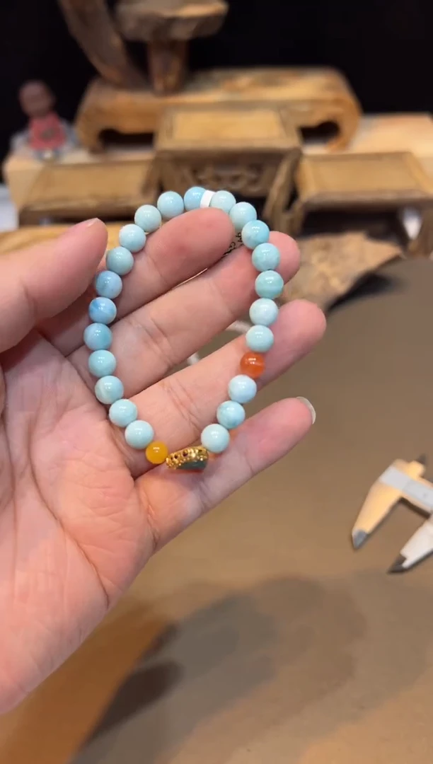 未镶嵌针钠钙石（海纹石）手链手饰@@B1245