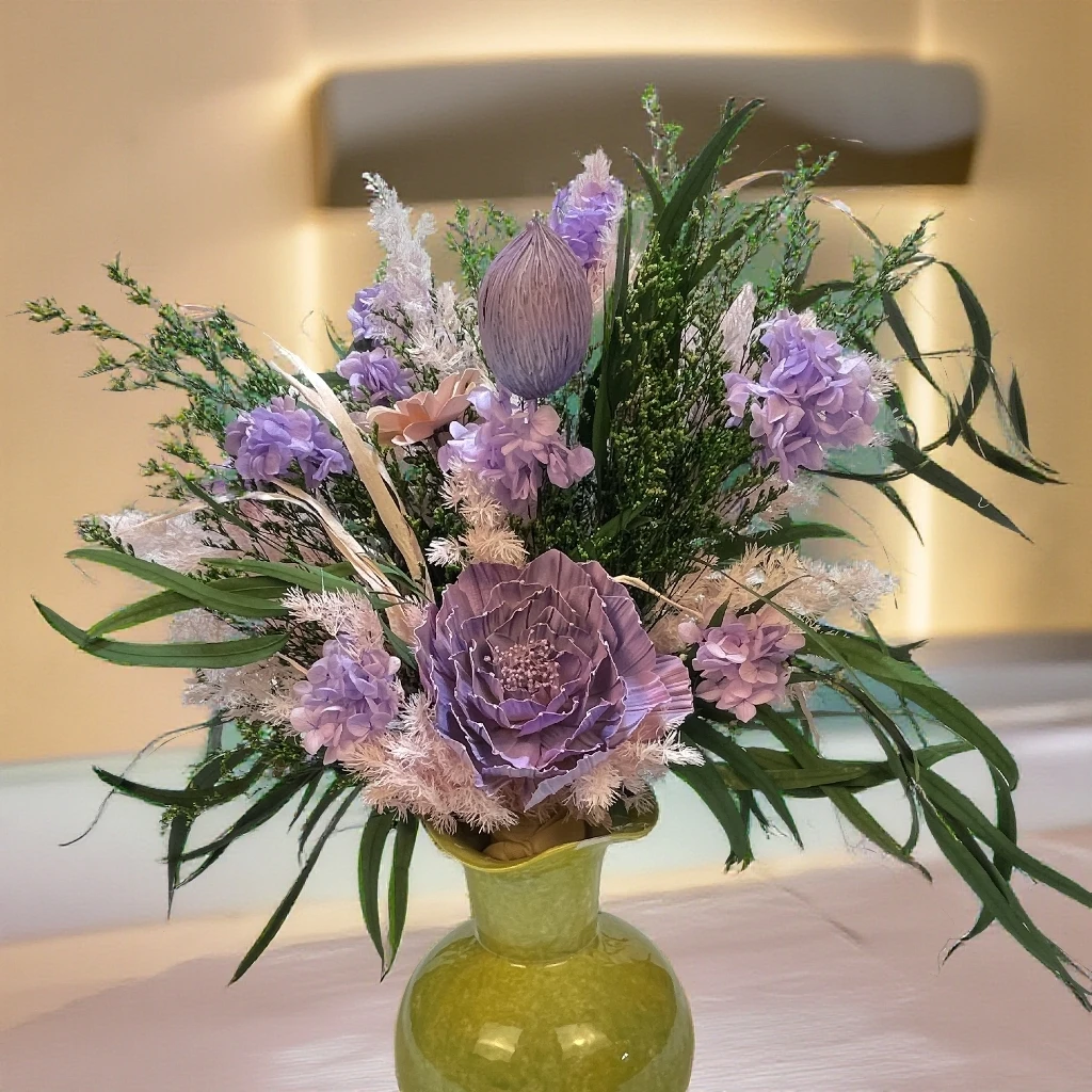 【春涧粉云】餐桌仿真花闺蜜永生花客厅花束花束摆件正品永生花花束