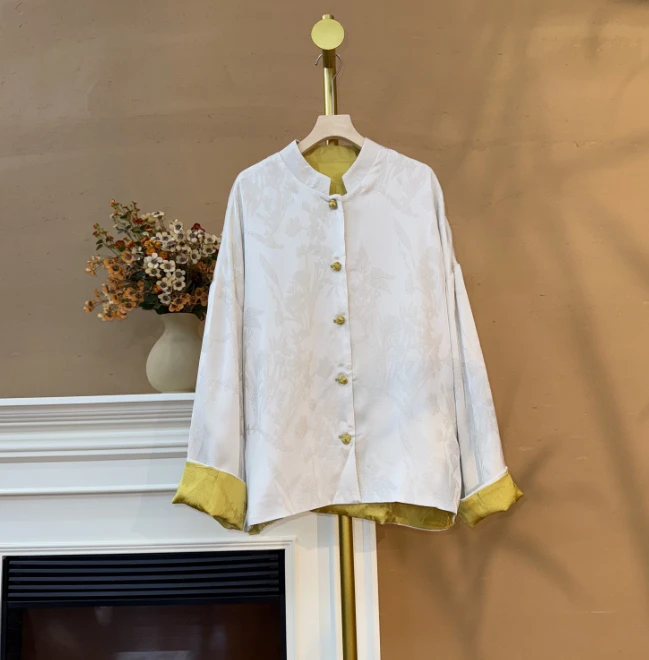 [折柳]Q376春季新款宽松唐装外套女国风复古上衣新中式小外套