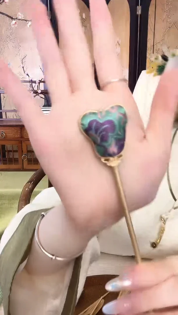 刺绣古典头饰步摇女清新发簪原创设计简约饰品民族风可爱