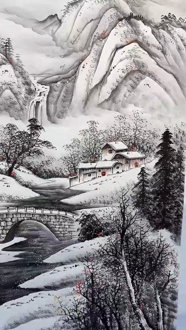 书法刘华亮山水四尺