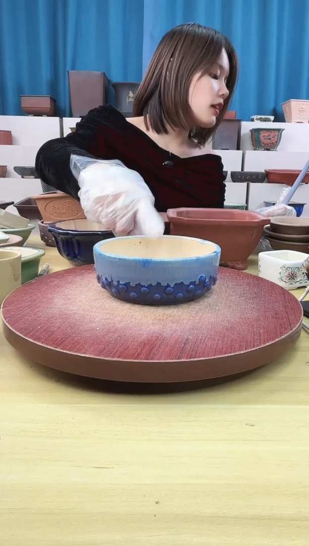 紫砂花盆浅草紫砂花盆