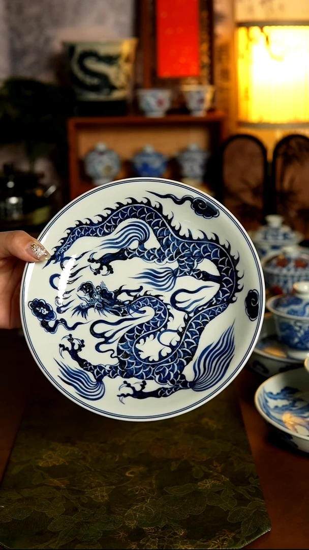 盖碗陶龙纹胡晨景德镇