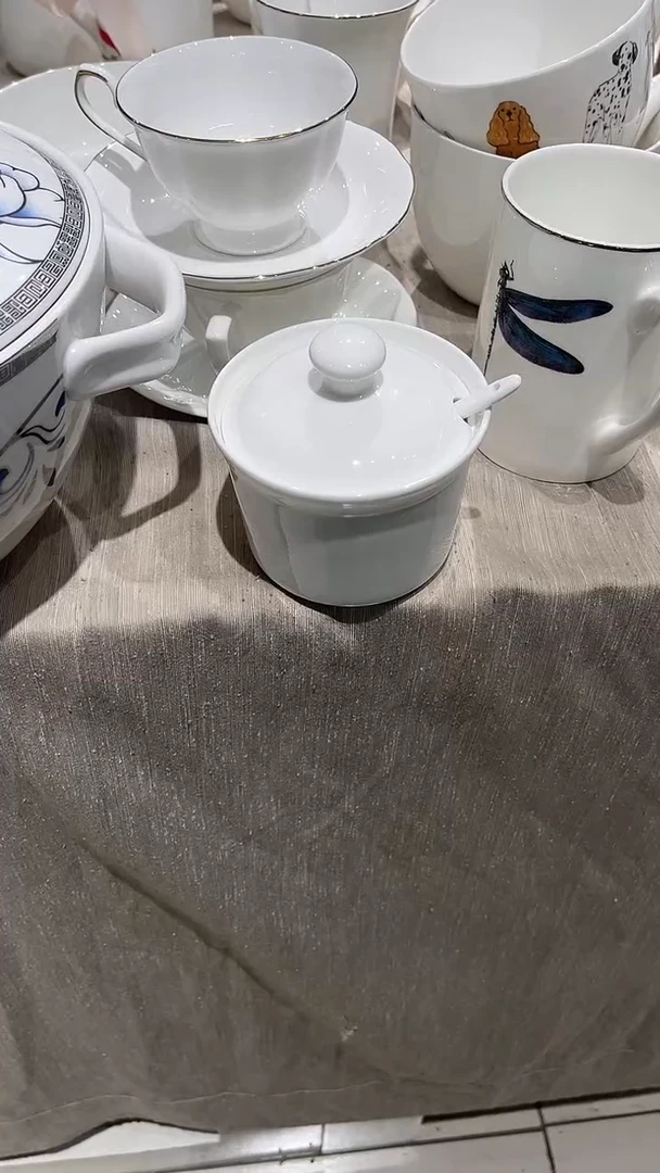 瓷调料罐拍一发二隆达骨质瓷