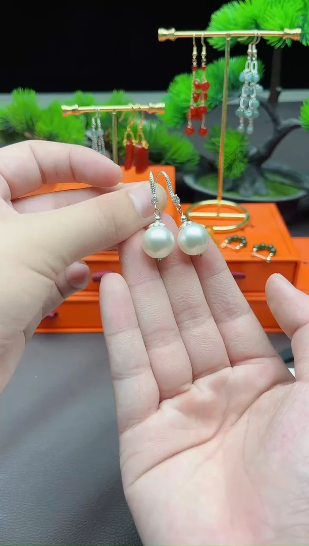 耳饰银S925镶嵌拼合珍珠(马贝珠)239