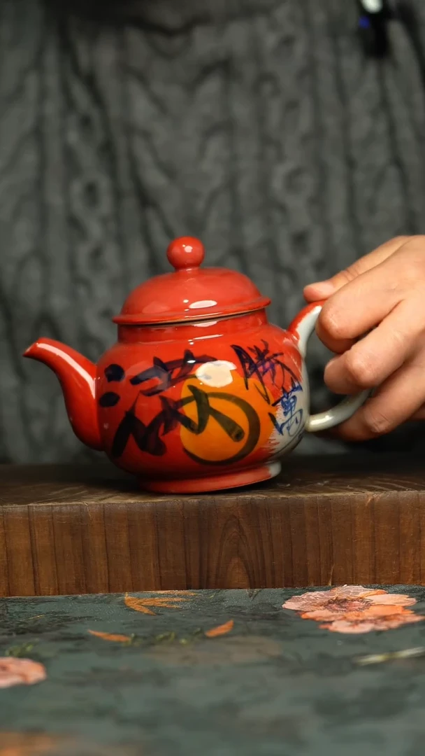 杯釉下彩手工手绘同款陶器