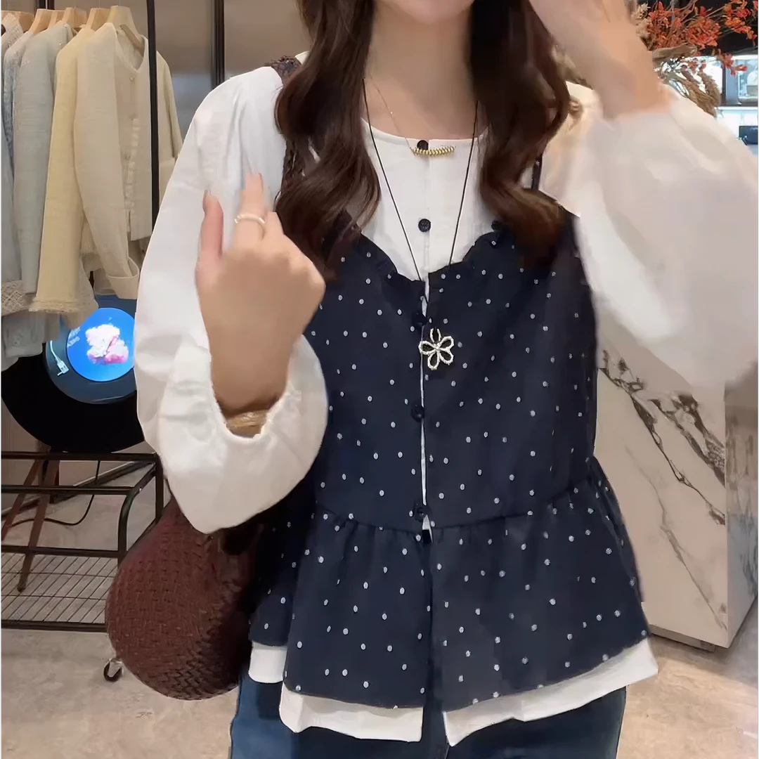 2025秋季洋气老钱风松弛感女装贵气衬衫韩版网红衬衣LK2506019