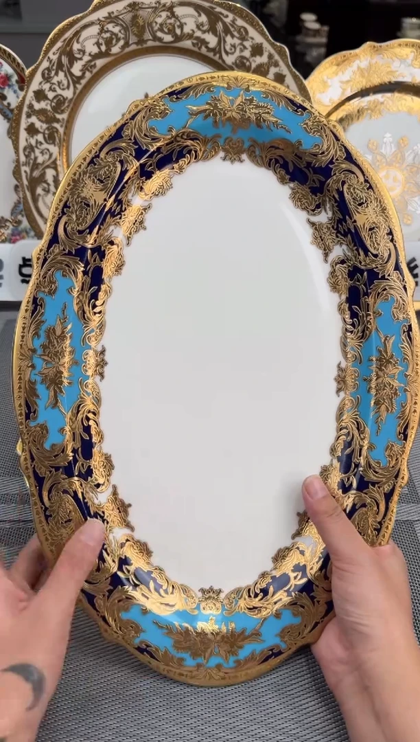 【闪购商品】瓷片14英寸鱼盘 正品