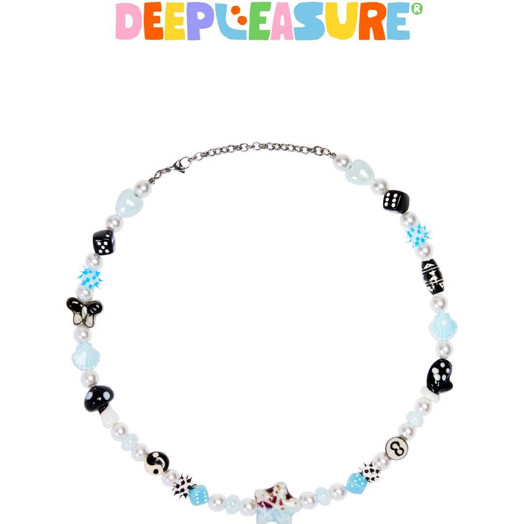 铜合金仿珍珠项链 Deepleasure-Party animal蓝朋友项链甜美可爱