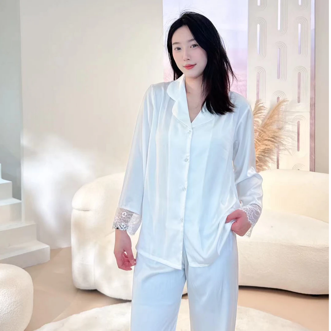 ML1020睡衣女春新款长袖长裤可外穿宽松家居服休闲套装高级夏季