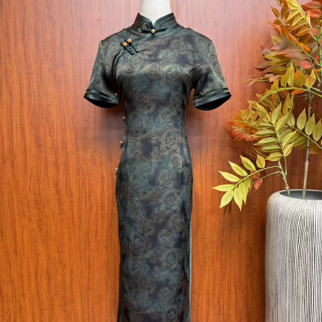 【暗影瑰园】2025年夏季新款时尚百搭优雅旗袍