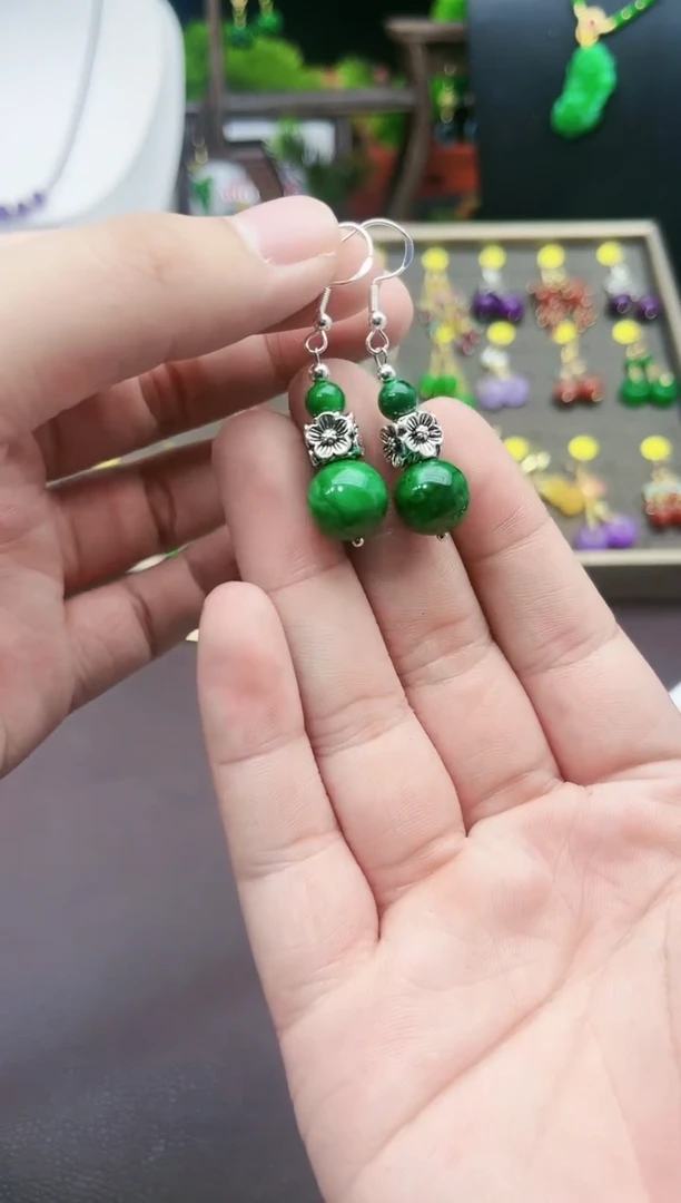 【闪购商品】玛瑙/玉髓耳钉银S925镶嵌413000