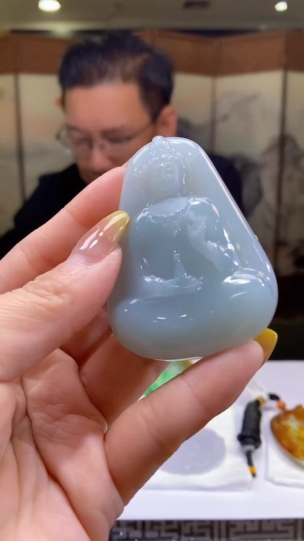未镶嵌定制翡翠悠****，38/1227/W/观音