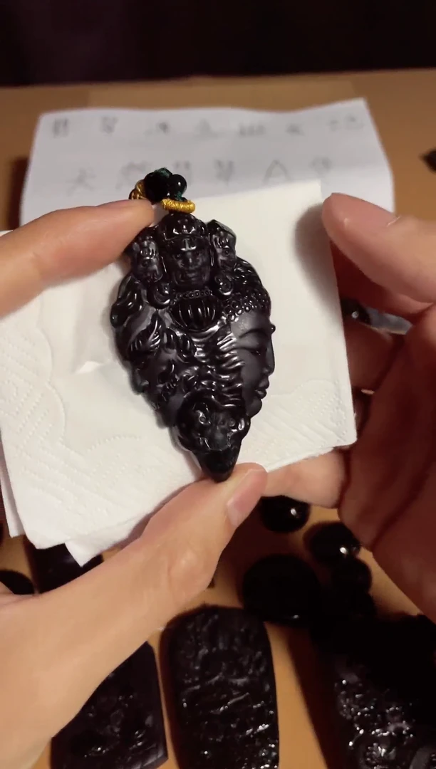 【闪购商品】翡翠颈饰未镶嵌天然翡翠a货墨翠