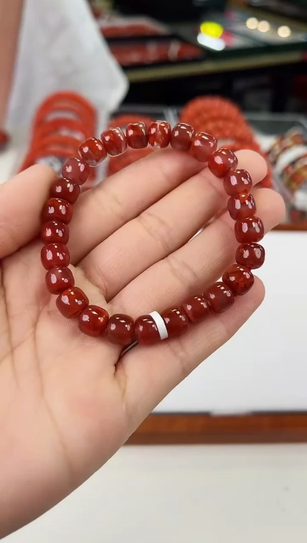 【闪购商品】南红玛瑙瓦西老型手串8+未镶嵌一个/条