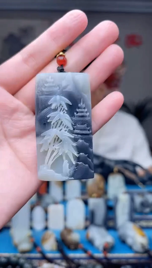 和田玉未镶嵌挂件1