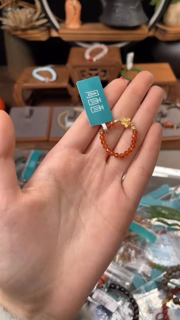 【闪购商品】石榴石戒指银S925镶嵌@@B021E015712