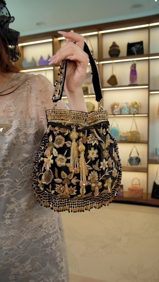 织绣织绣珠绣手提包时尚女神直播间选款