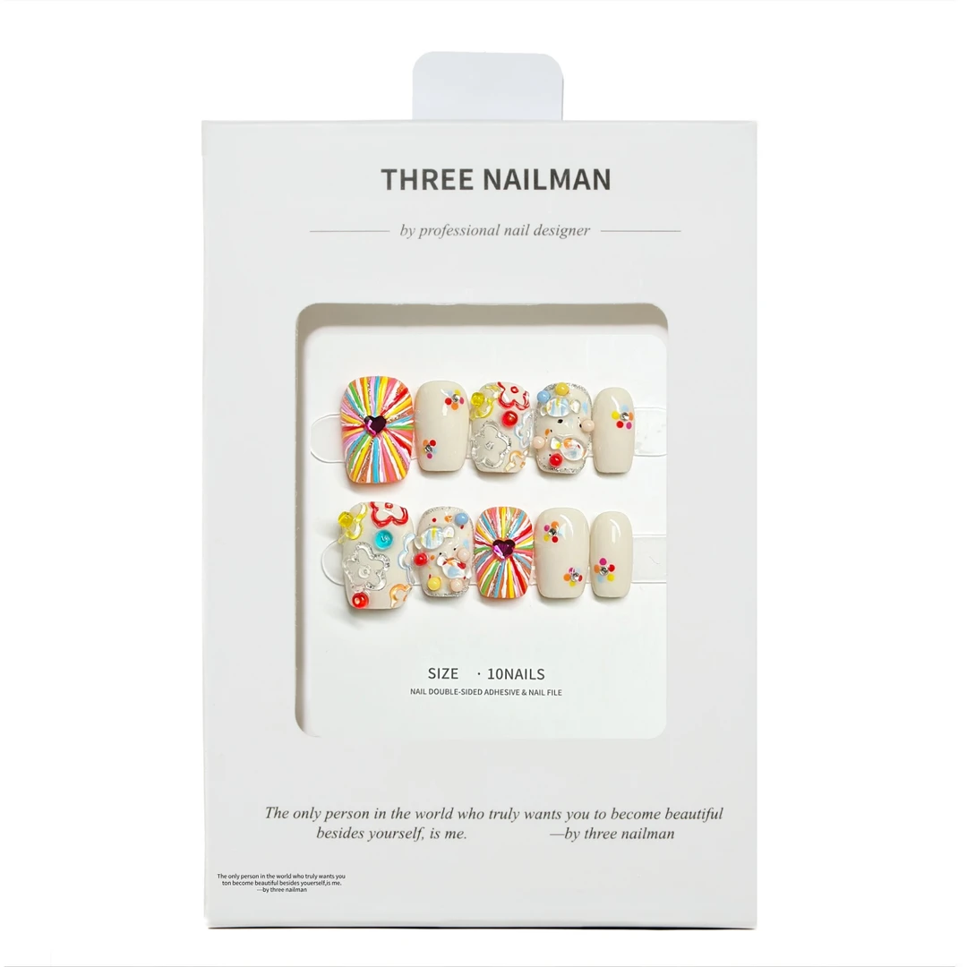 现货典藏【奇妙物语】收藏级别施华洛重工手绘可爱风多巴胺穿戴甲