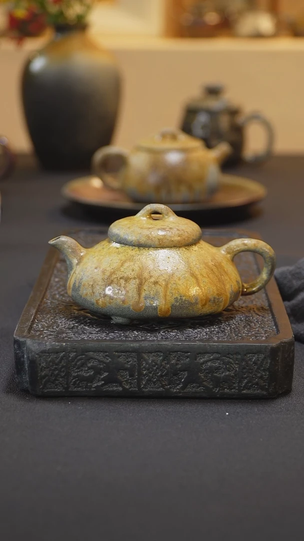 茶壶紫砂纯自然柴烧
