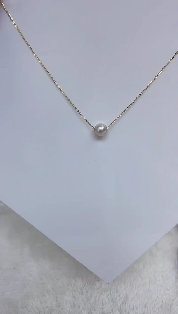 海水珍珠18K金镶嵌颈饰