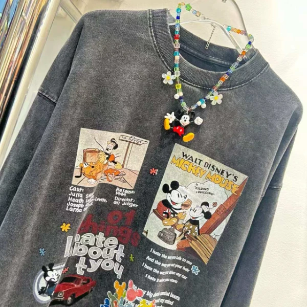 【外单原单】150看直播下单时尚卫衣百搭情侣装显瘦宽松春夏长袖