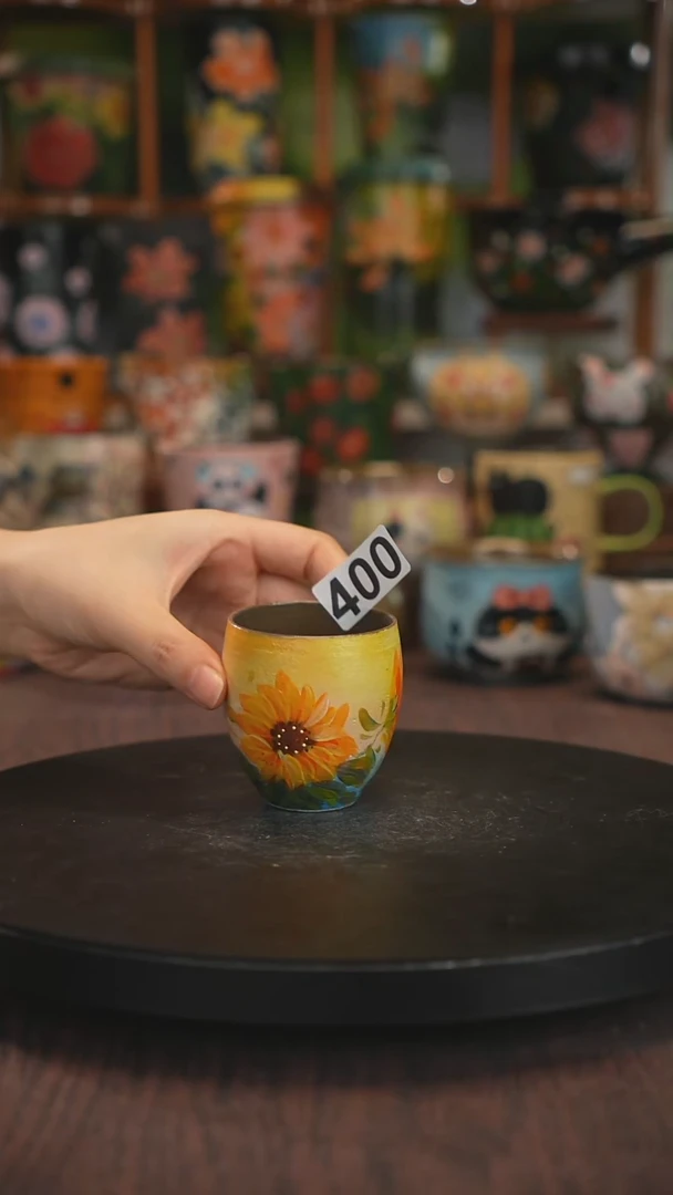 紫砂油画手绘釉下彩400