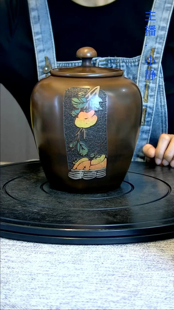 全手工紫陶茶罐精磨微瑕疵148