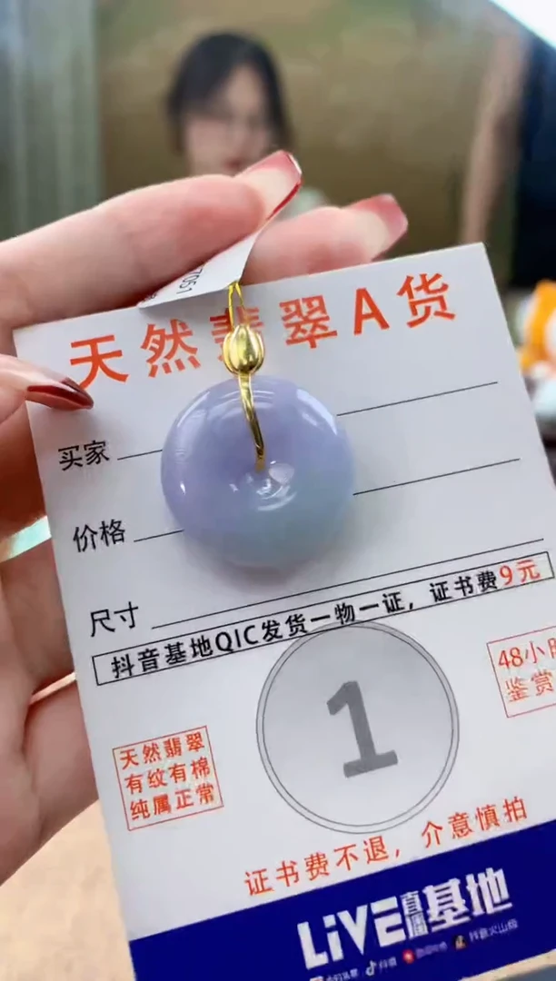 颈饰未镶嵌翡翠天然A货翡翠挂件