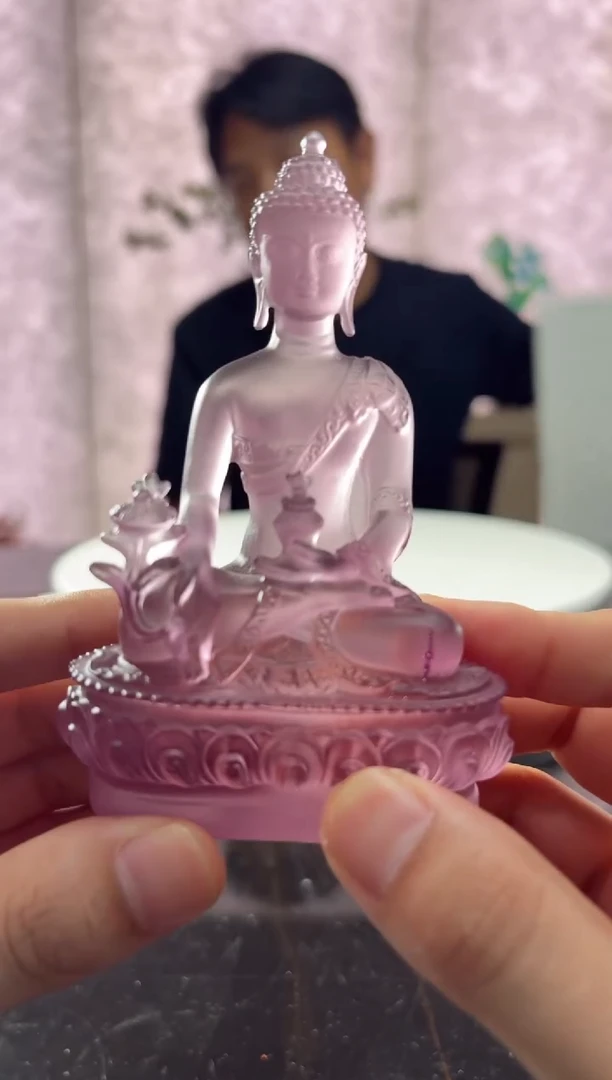 摆件紫色药师佛摆件