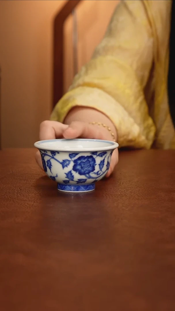 景德镇瓷器，青花瓷手绘茶具~