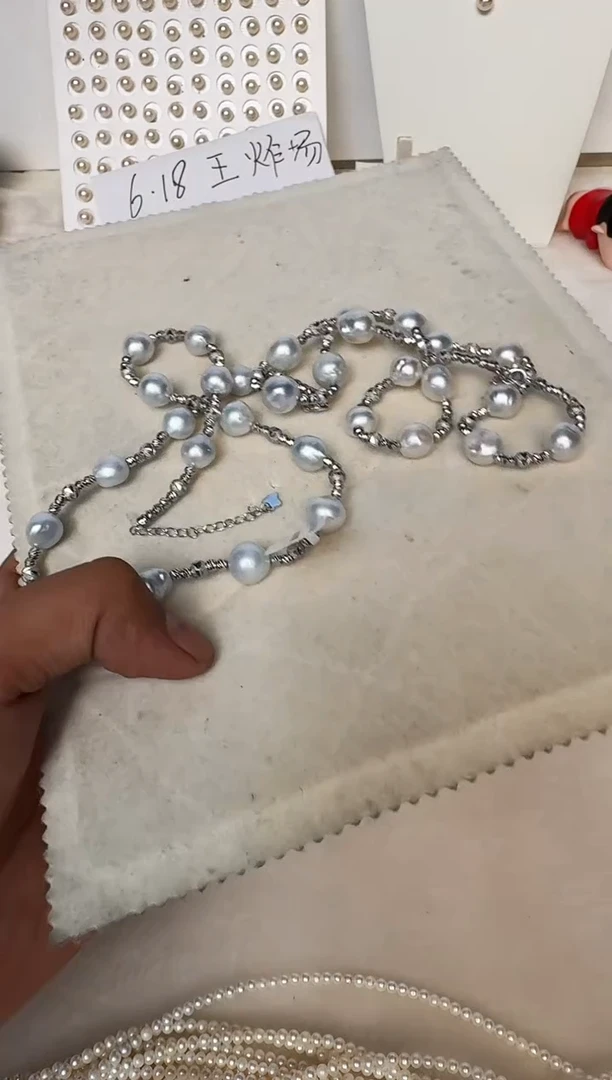 海水珍珠银S925镶嵌颈饰巴洛克多样性发其一