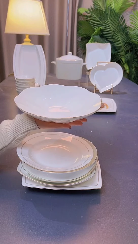 45%以上骨粉骨瓷8英寸花朵盘2个