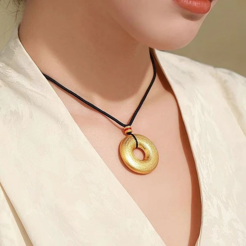 合金吊坠 项坠民族风平安扣时尚项链情侣手工挂坠饰品送女友礼物