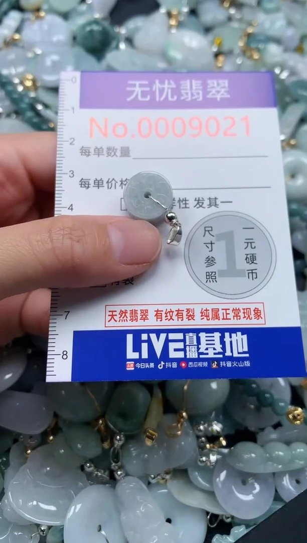 翡翠未镶嵌吊坠(不含链)9021