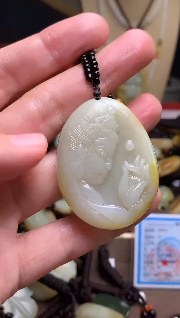 颈饰未镶嵌和田玉新疆料青海料清水和田玉吊坠