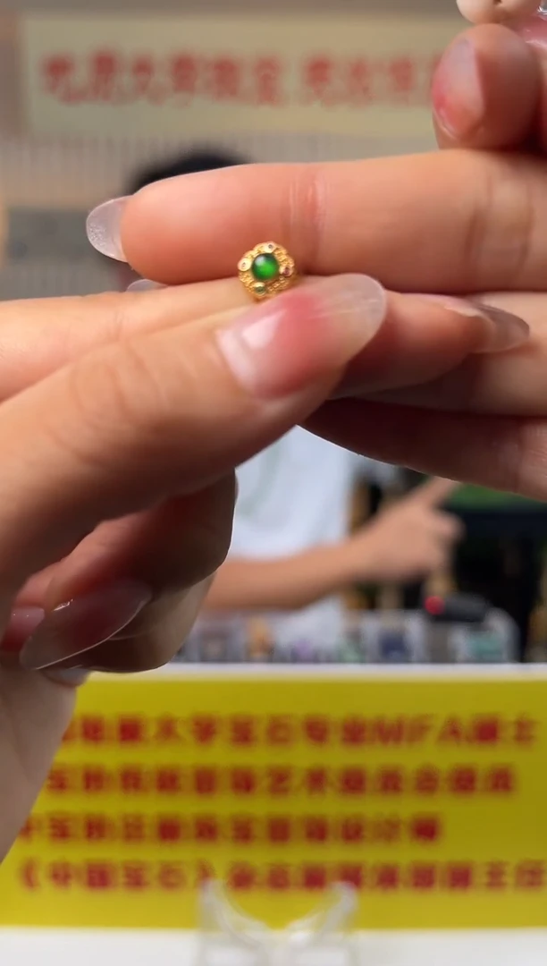 翡翠银S925镶嵌吊坠(不含链)天然A货翡翠满绿蛋面配件S925银