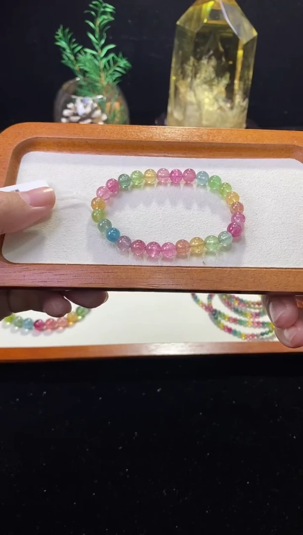 【闪购商品】碧玺手链未镶嵌【梦源珠宝】天然碧玺单圈手链