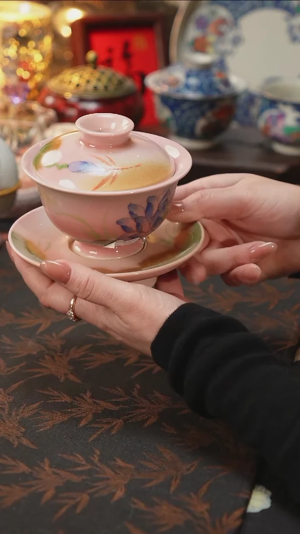 杯景德镇陶瓷杯碗柴烧多人