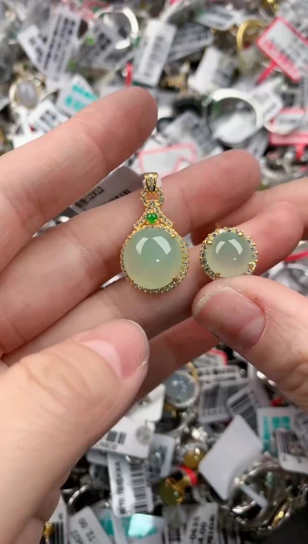 银S925镶嵌戒指翡翠101010----2
