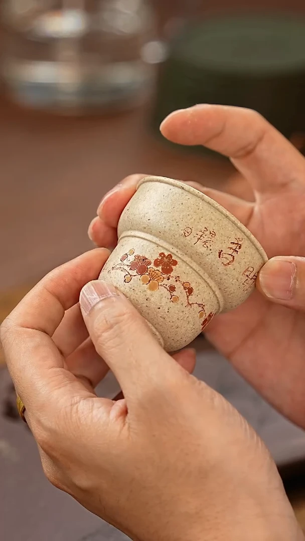 茶杯紫砂梅花闻香杯梅花闻香杯