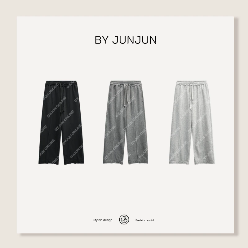 ByJunjun【美式自然卷】卫裤2025春夏女装显瘦百搭休闲裤C25K9128