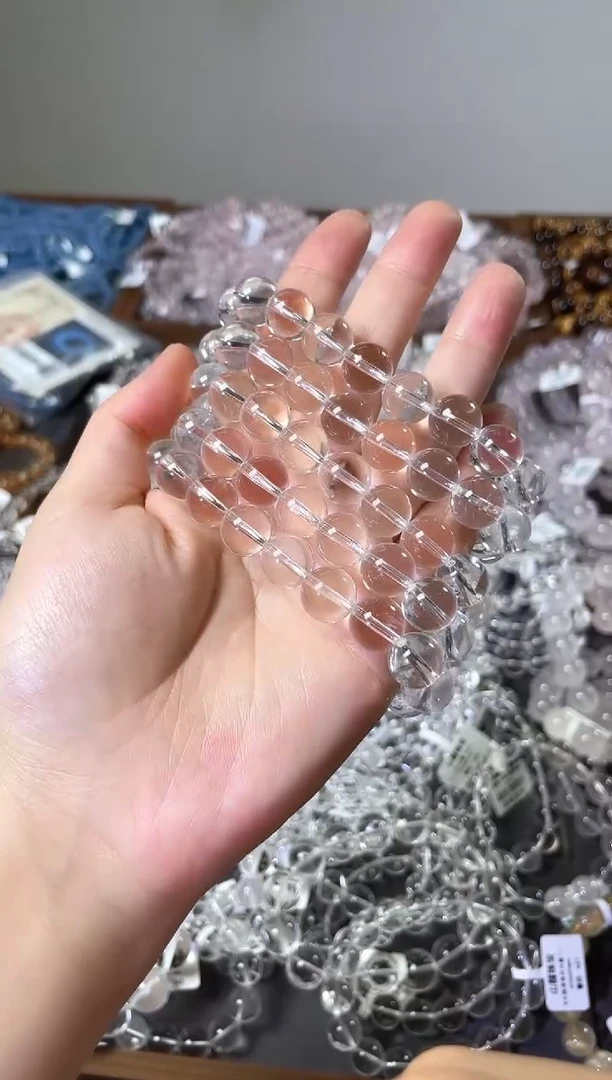 水晶手串未镶嵌白水晶11+  多样性发一